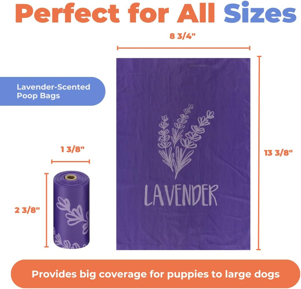 Dog Poop Bags Lavender Scent, 150 Count