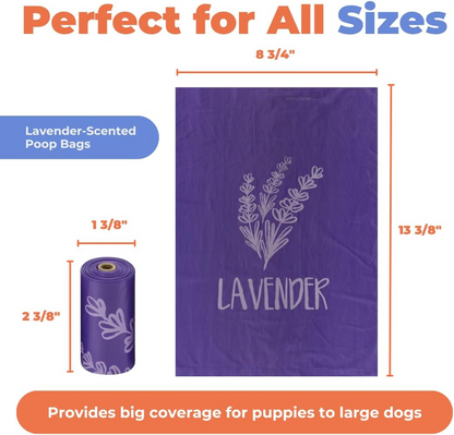 Dog Poop Bags Lavender Scent, 150 Count