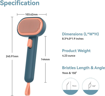 Self-Cleaning Pet Slicker Brush for Dogs & Cats