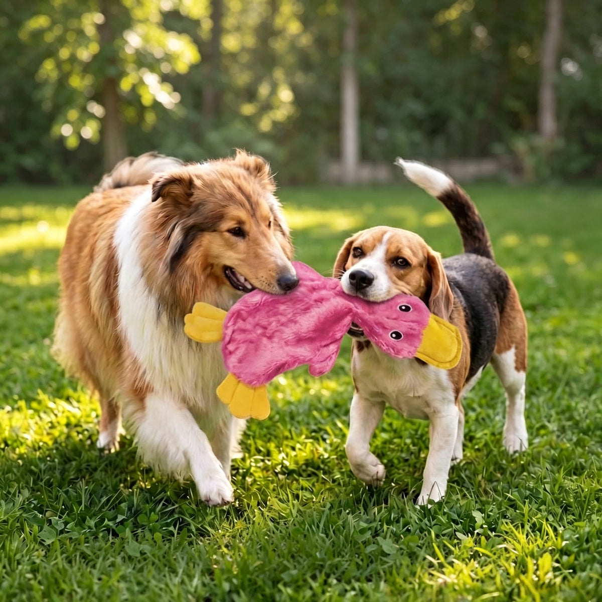 Stuffing-Free Squeaky Duck Dog Toy