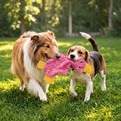 Stuffing-Free Squeaky Duck Dog Toy