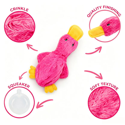 Stuffing-Free Squeaky Duck Dog Toy